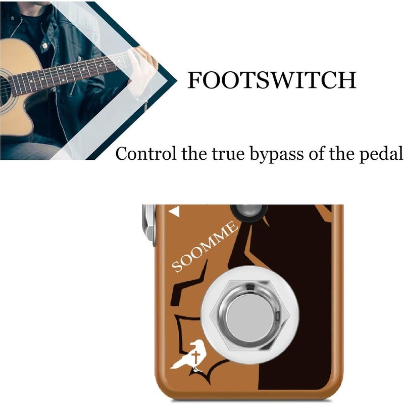 SOOMME Analog Chorus Guitar Effect Pedal for Electric Guitar with High Warm And Clear Sound Mini Size True Bypass - Image 3